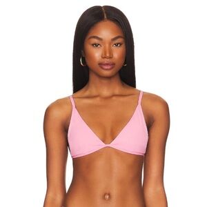 L*Space Millie triangle bikini top in quava pink size XL. NWOT